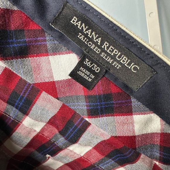 Banana Republic Tailored Slim Fit ITALIAN STRETCH CHINO Off White 36 by 30 - Picture 6 of 6